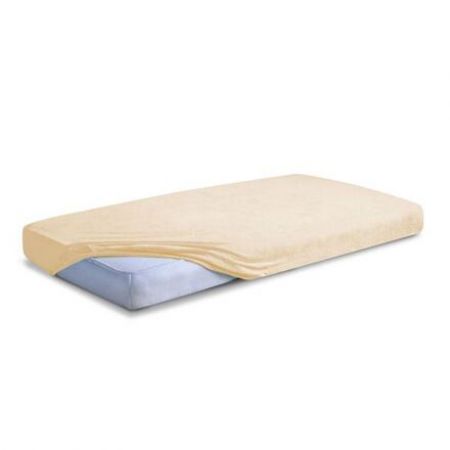 Prostěradlo s gumou frotte 140x70 Baby Matex PREMIUM béžové