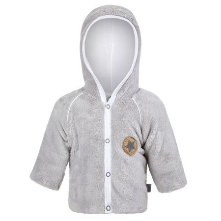 Little Angel Kabátek MAZLÍK Outlast® - sv.šedá/bílá Velikost: 62