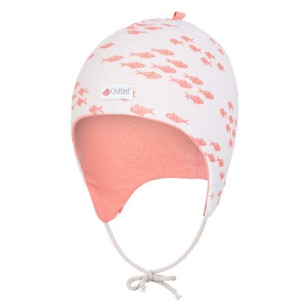 Little Angel Čepice zavazovací podšitá BIO Outlast ® - natur/tm.coral Velikost: 2 | 39-41 cm