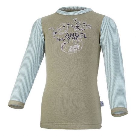 Little Angel Tričko smyk SAFARI DR Outlast® - khaki army/pruh Velikost: 86
