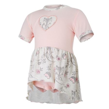 Little Angel Body šaty tenké KR set Outlast® - sv.pudrová/liška Velikost: 92