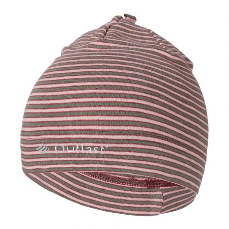 Little Angel Čepice smyk natahovací PRUH Outlast ® - pruh pudrkhaki Velikost: 3 | 42-44 cm