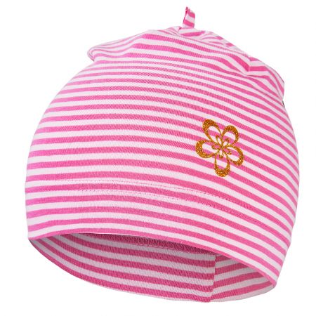 Little Angel Čepice tenká lesk Outlast® - pruh sv.růžový Velikost: 2 | 39-41 cm