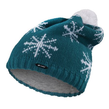Little Angel Čepice pletená spadlá VLOČKA Outlast ® - tm.mentolová Velikost: 4 | 45-48 cm