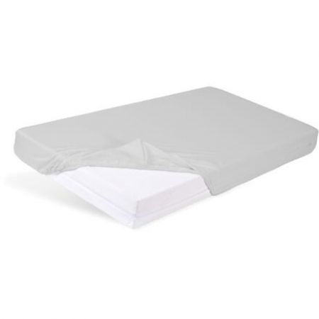 Bavlněné prostěradlo Baby Matex s gumou 120x60 cm šedé