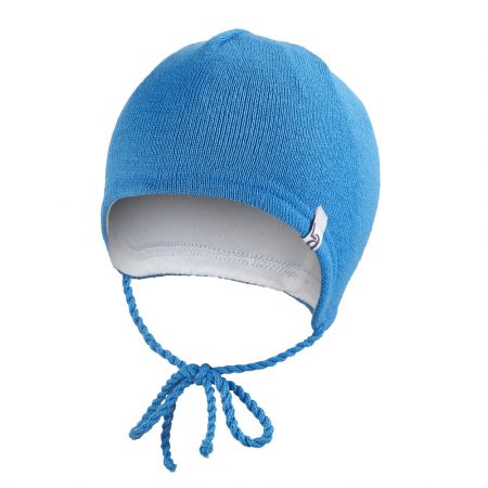 Little Angel Čepice pletená zavazovací LA Outlast ® - modrá Velikost: 1 | 36-38 cm