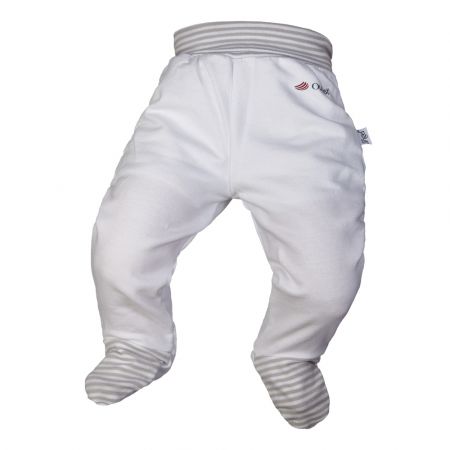 Little Angel Polodupačky smyk Outlast® - bílá/pruh šedobílý Velikost: 80