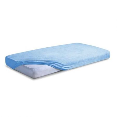 Prostěradlo s gumou frotte 120x60cm Baby Matex PREMIUM světle modrá