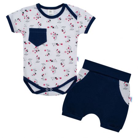 2-dílná letní bavlněná souprava New Baby Perfect Summer dog