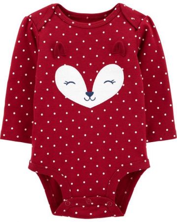CARTERS Body dlouhý rukáv Fox dívka NB