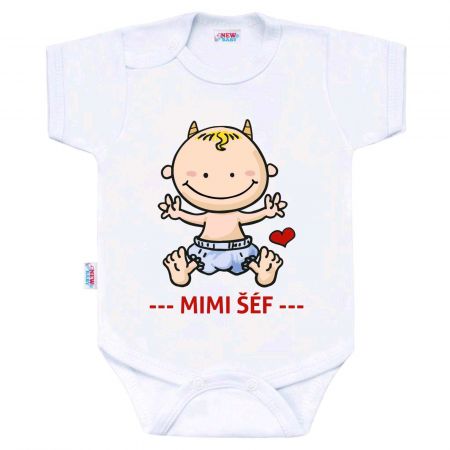 Body s potiskem New Baby MIMI ŠÉF 74 (6-9m)