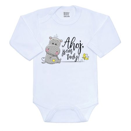 Body s potiskem New Baby Ahoj, jsem tady! 56 (0-3m)