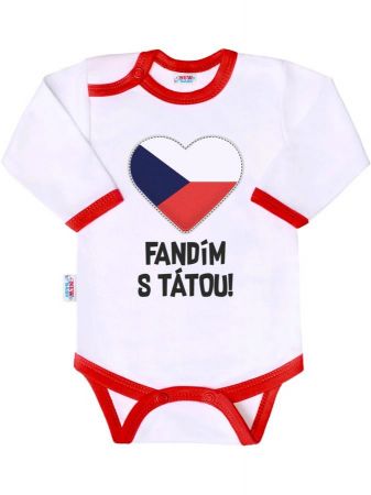 Body s potiskem New Baby Fandím s tátou 74 (6-9m)