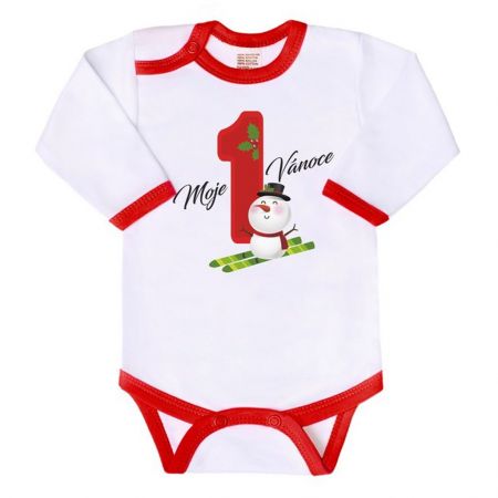 Body s potiskem New Baby Moje první Vánoce 56 (0-3m)