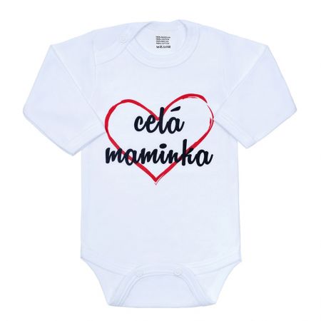 Body s potiskem New Baby celá maminka 80 (9-12m)