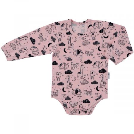 ESITO Bodyčko DIGITÁL ZOO vel. 56 až 74 - 74 / růžová Barva: Růžová, Velikost: 62 ESBODKLDIGZOORUZ62
