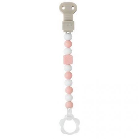 NATTOU Klip silikonový Lapidou light pink-white