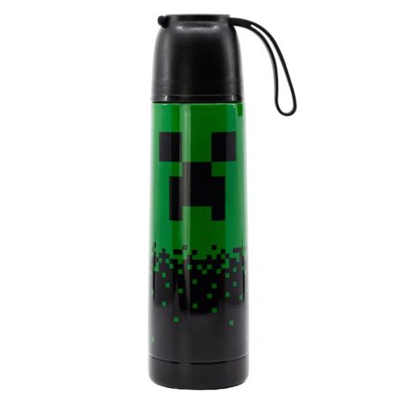 STOR - Luxusní nerezová láhev / termoska s poutkem MINECRAFT 495ml, 03452