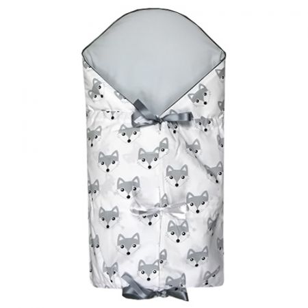 Babyrenka zavinovačka 90x90 stahovací s výztuží Lišák grey