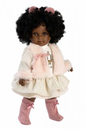 LLORENS - 53535 ZURI - realistická panenka s měkkým látkovým tělem - 35 cm