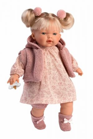 LLORENS - 33130 ARIANA - realistická panenka se zvuky a měkkým látkovým tělem - 33 cm