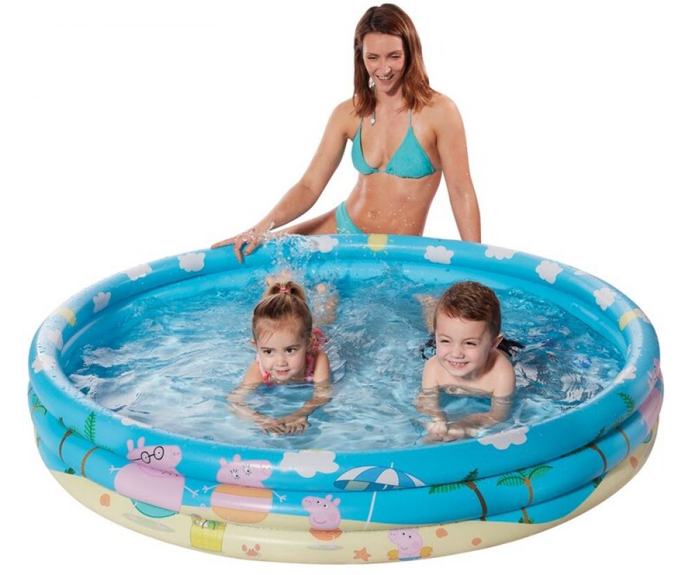 HAPPY PEOPLE - Dětský bazének Peppa Pig, 3 prsteny