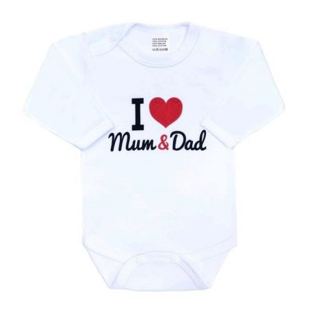 Body s potiskem New Baby I Love Mum and Dad 50