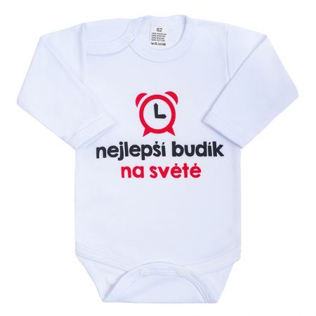 Body s potiskem New Baby nejlepší budík na světě 56 (0-3m)