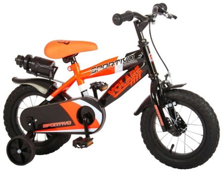 VOLARE - Dětské kolo pro chlapce Sportivo Neon Orange Black 12 