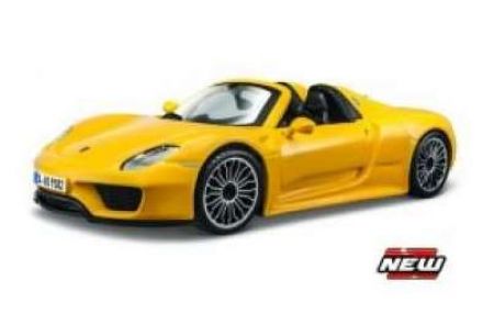 BBURAGO - Porsche 918 Spyder 1:24 Yellow PLUS