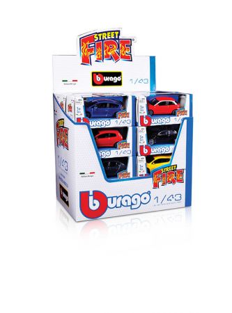 BBURAGO - 1:43 STREET FIRE DISPENSER 24 KS, Mix Produktů