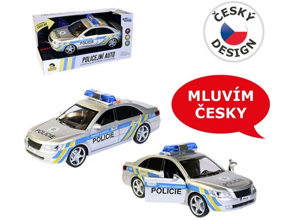 MADE - Policejní auto s českým hlasem, 24 cm