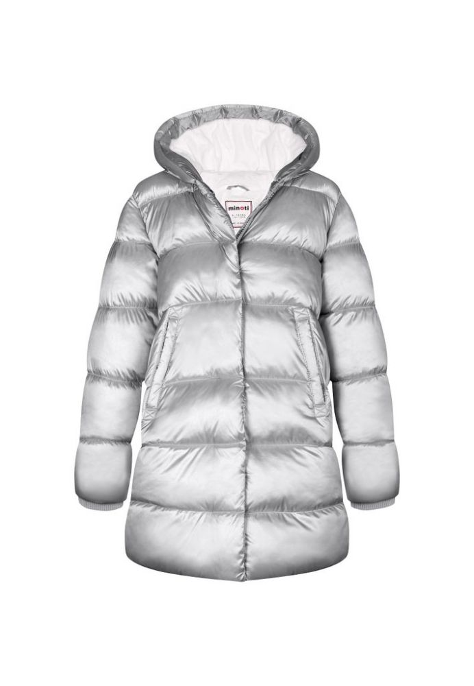 Kabát dívčí nylonový Puffa podšitý microfleecem, Minoti, 12COAT 3, holka - 98/104