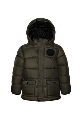 Kabát chlapecký nylonvý Puffa, Minoti, 11COAT 10, khaki - 104/110