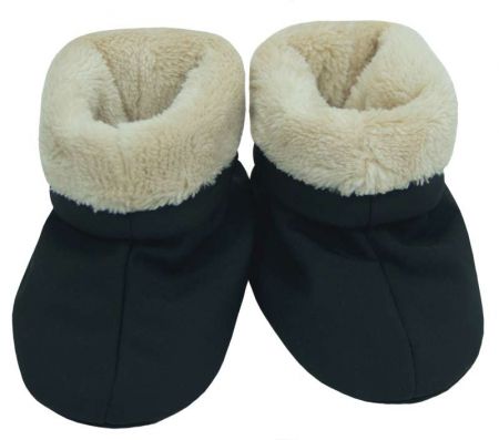 ESITO Capáčky softshell s chlupem černé - 1 ( 6 - 12 měsíců ) / černá / latte