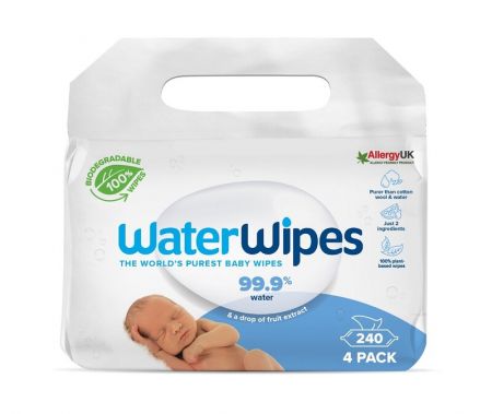 WATERWIPES - 4x 100% BIO odbouratené ubrousky 60 ks