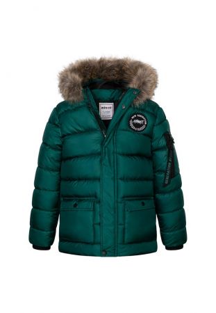Kabát chlapecký nylonvý Puffa, Minoti, Genius 7, zelená - 98/104