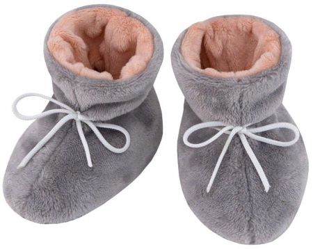 ESITO Kojenecké botičky Minky Méďa - lososová / 1. ( 2 - 5 měs.)