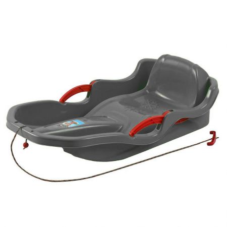 Plastové boby s opěradlem a brzdami Baby Mix SPEED BOB šedé