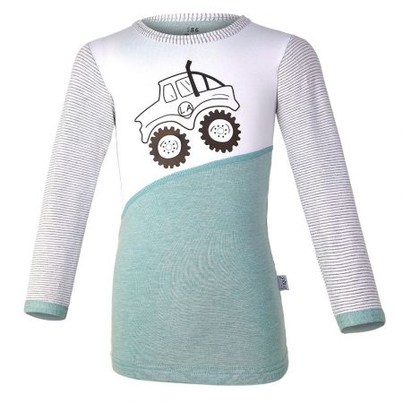Little Angel Tričko smyk STAVITEL DR Outlast® - lišejník melír-auto Velikost: 92