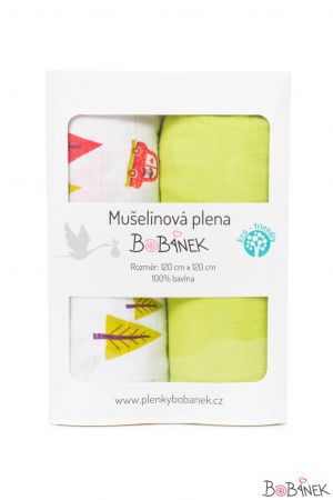 Bobánek 2. jakost Mušelínová plena - Duo Pack Autíčko