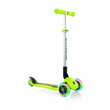 GLOBBER - Koloběžka Primo Foldable Lights Lime Green