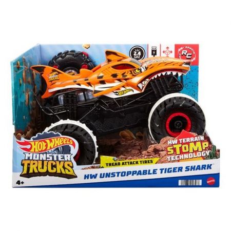 MATTEL - Hot WheeLittle Smoby R/C Monster Truck 1:15 Tygří Žralok