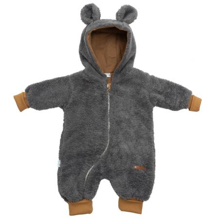 Luxusní dětský zimní overal New Baby Teddy bear šedý 80 (9-12m)