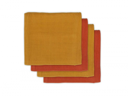 Jollein BAMBUSOVÉ PLENY (4KS)  MUSTARD RUST, 70x70cm