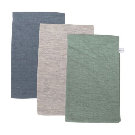 Little Dutch Žínky 3ks Pure Mint/Blue