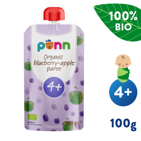 Salvest Kapsička Ponn BIO Jablko s borůvkami (100 g) 4m+