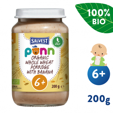 Salvest Sklenička Ponn BIO Banán s ovesnými vločkami (200 g) 6m+