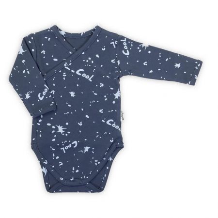 Nicol Kojenecké bavlněné body s bočním zapínáním Max dark Vel. 56 (0-3 m)