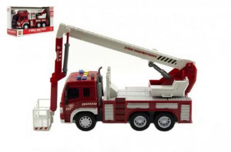 Teddies Auto hasiči plast 28 cm na baterie se světlem a zvukem 